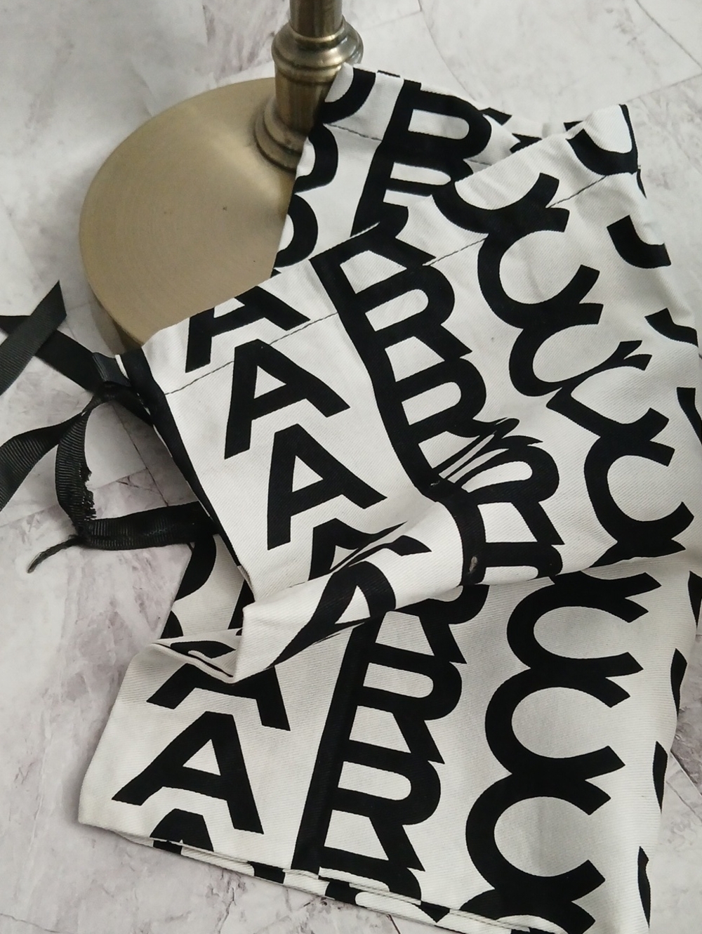 Marc Jacobs Black and White Logo Dust Bag